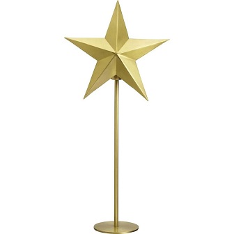 Świąteczna lampa gwiazda metalowa Nordic złota